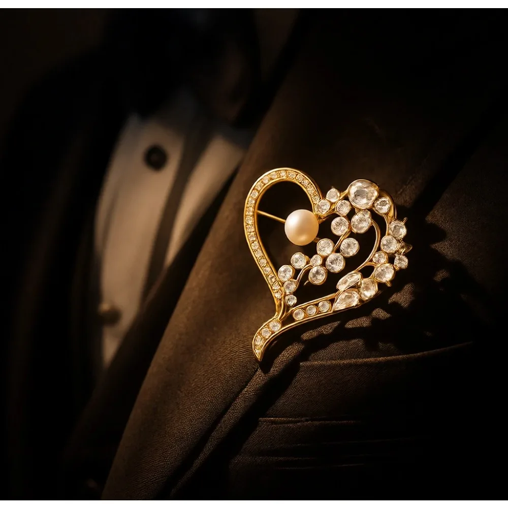 

Набор из 6 брошей-сердечек с кристаллами, полые булавки для лацканов, подарок для женщин и девушек на вечеринку, свадьбу, День святого Валентина