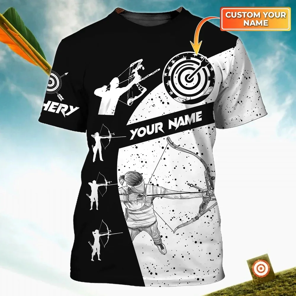 Player T-shirt Men's Unisex Casual Extra Large Top Fashion 3D Printing Archery T-shirt Archery Team