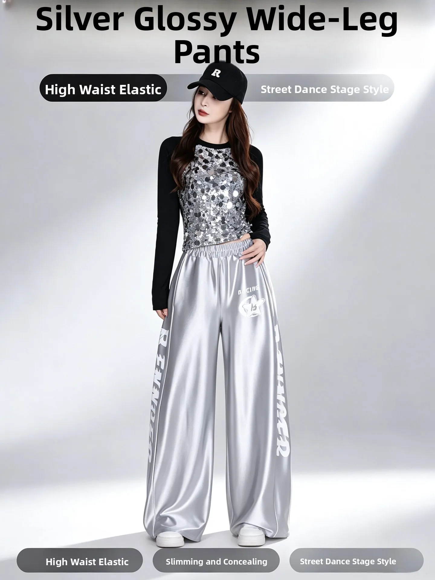Adult Modern Dance Performance Costume Hip Hop Glitter Women's Top Stage Performance Jacket Chinese Manufacturer Customizable