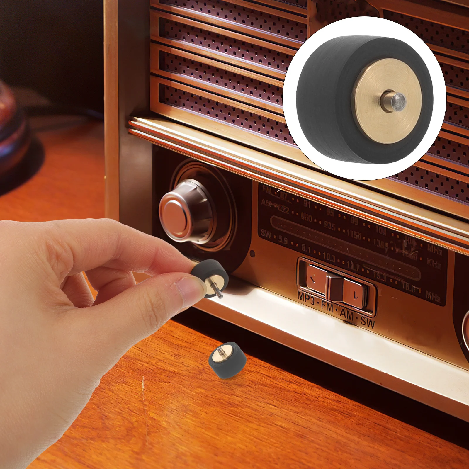 

1 Set Cassette Tape Recorder Pinch Roller Copper Core Replacement Wheel High Strength Wear Resistant For Audio Radio Tape Player