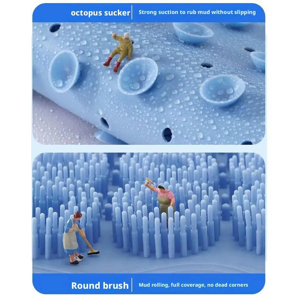 

Настенный скребок для спины с присоской, отшелушивающая щетка, щетка для ванны, скребок для ног, нескользящая силиконовая щетка для протирки спины