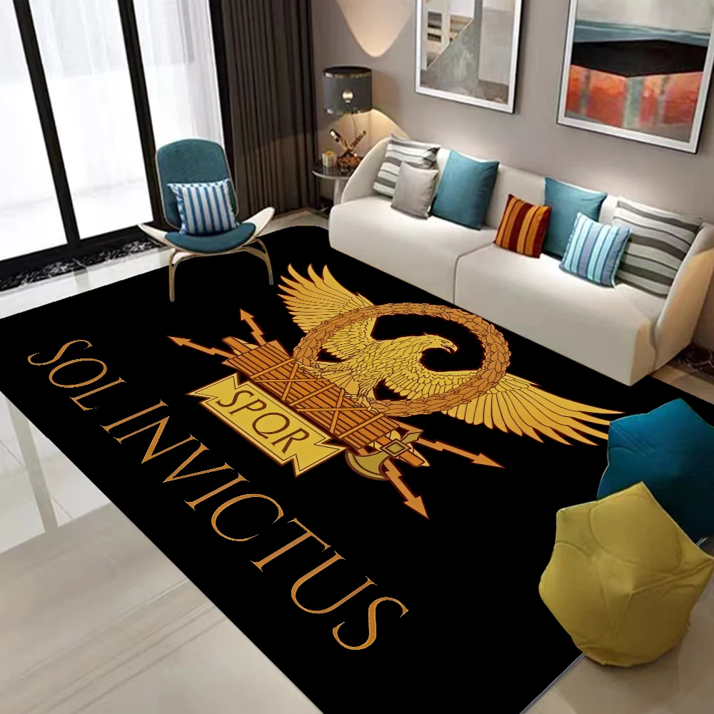 Roman SPQR printed Hallway Carpet Non-Slip Laundry Room Mat Laundry Decor Balcony Child Living Room Bedside Area Rugs