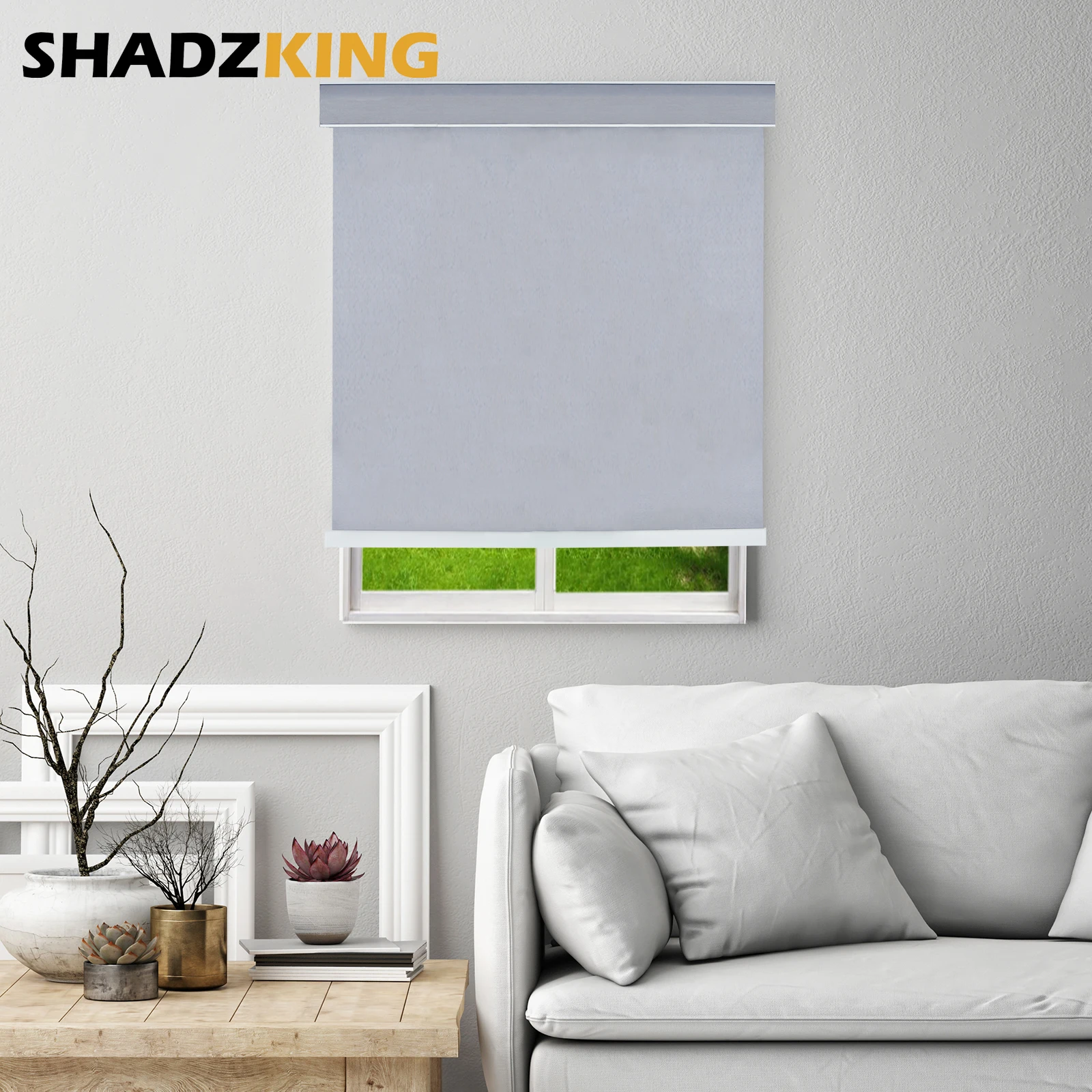 Black Roller Shades for Home Luxury Roller Blind Blackout Day and Night Window Shade with Cassette for Sliding Doors Custom Size