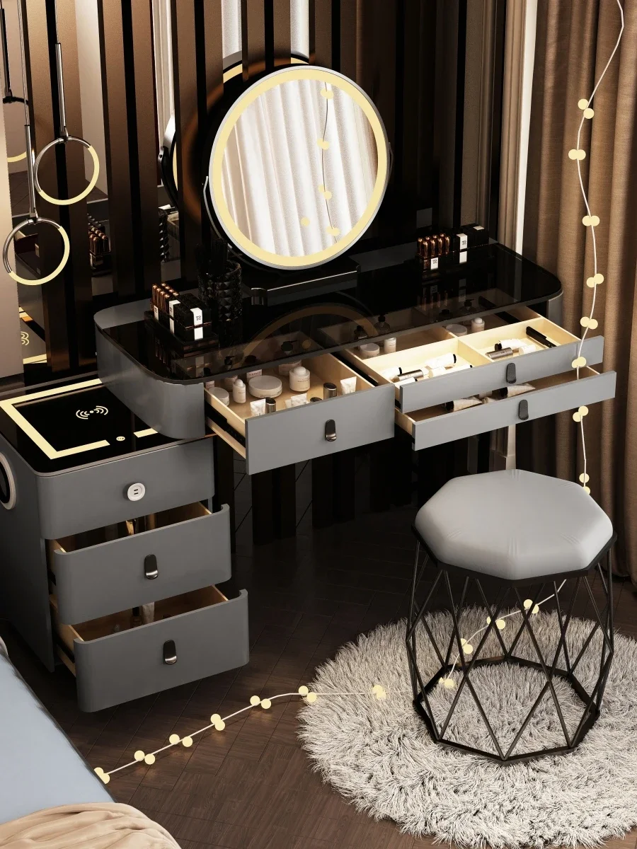 Dresser Master Bedroom Modern Simple and Light Luxury Smart Makeup Table Small Apartment dressing table bedroom