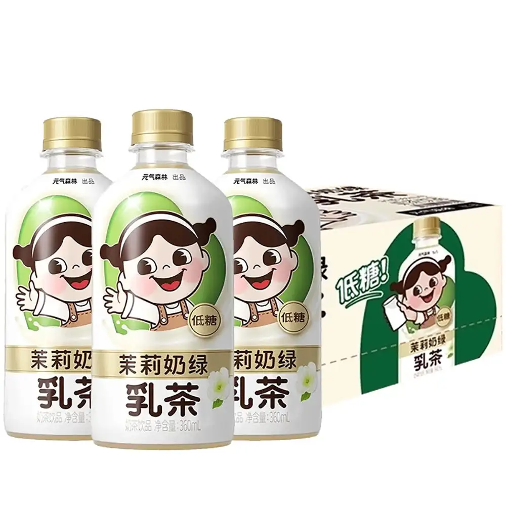 Genki Forest Thé vert au lait de jasmin, 360ml x 15