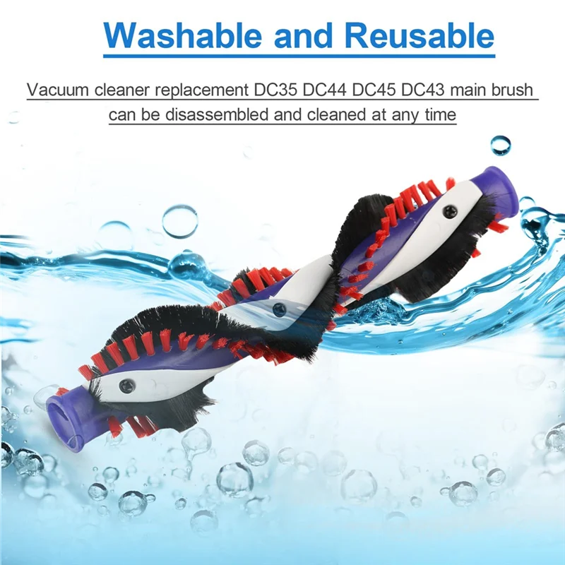 A24P استبدال فرشاة الأسطوانة الرئيسية لدايسون DC35 DC44 DC45 DC43 مكنسة كهربائية المتداول فرشاة استبدال أجزاء مع تنظيف Br