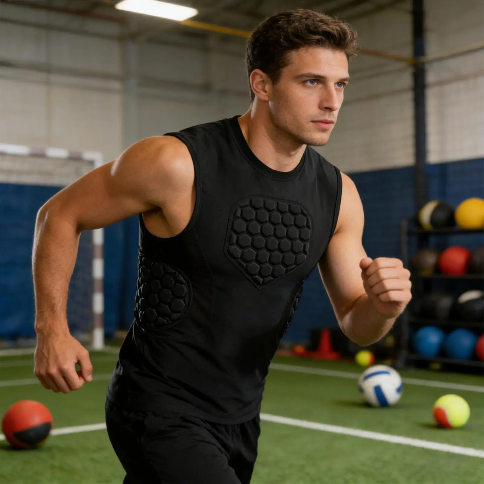 Heart Guard Breathable Comfortable Honeycomb Heart Guard Sports Protective Gear For Men Women Boys Girls Football Basketball