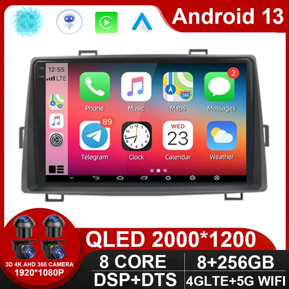 

Android 13 Multimedia for Toyota Noah Esquire Voxy 70 2007-2013 Car Radio 2 Din Stereo GPS Carplay Navigation Head Autoradio