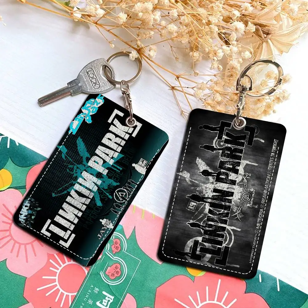 Rock Band L-Linkin Park Cute Cartoon Inteated Elevator Card Acc Control Card Keychain Protective Cover Gift Keychain