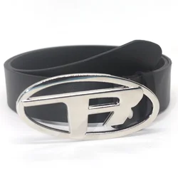 Vintage Punk R Letter Design Buckle Belt Cross Metal Gothic Men Women Y2k Belt Pu Leather Waistband Jeans Pants Decorative Belt