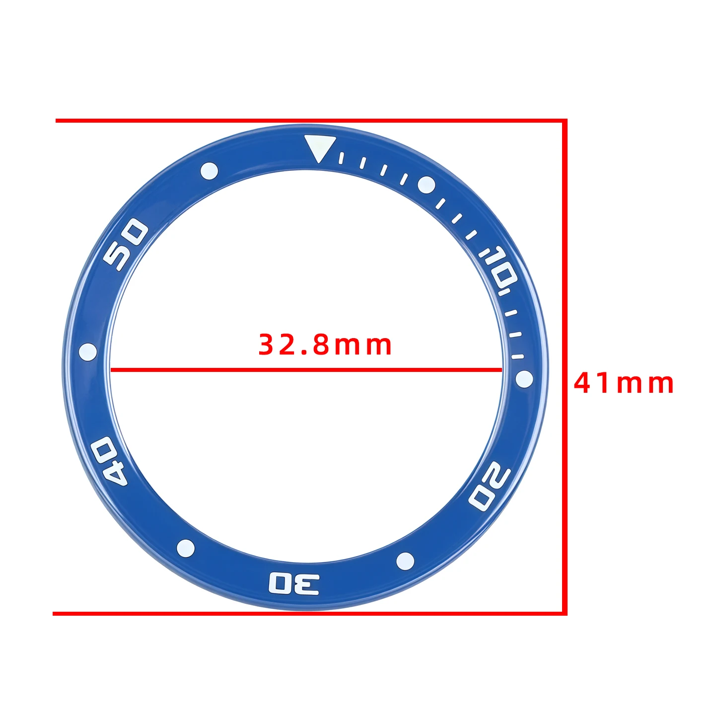 For Calibre de Cartier Watch 41mmx32.8mm Ceramic Bezel Scale Ring Blue/black Replacement Accessories Parts