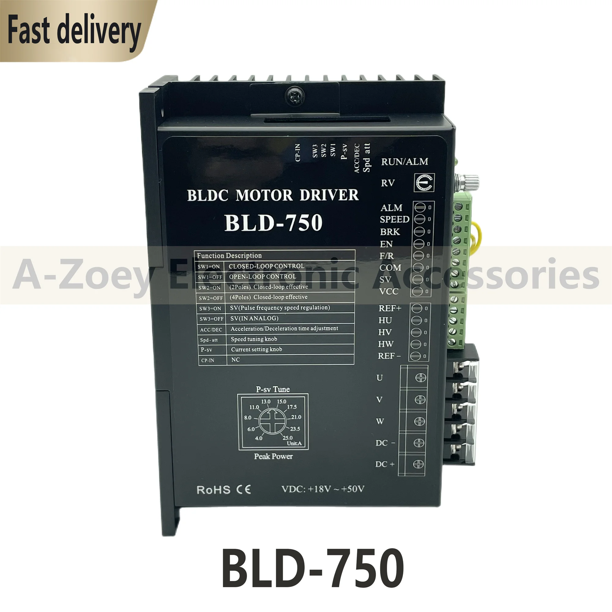 

New Original 24V 36V 48V BLDC Motor Driver Controller 750W 18V-50V DC Brushless DC Motor driver BLD-750