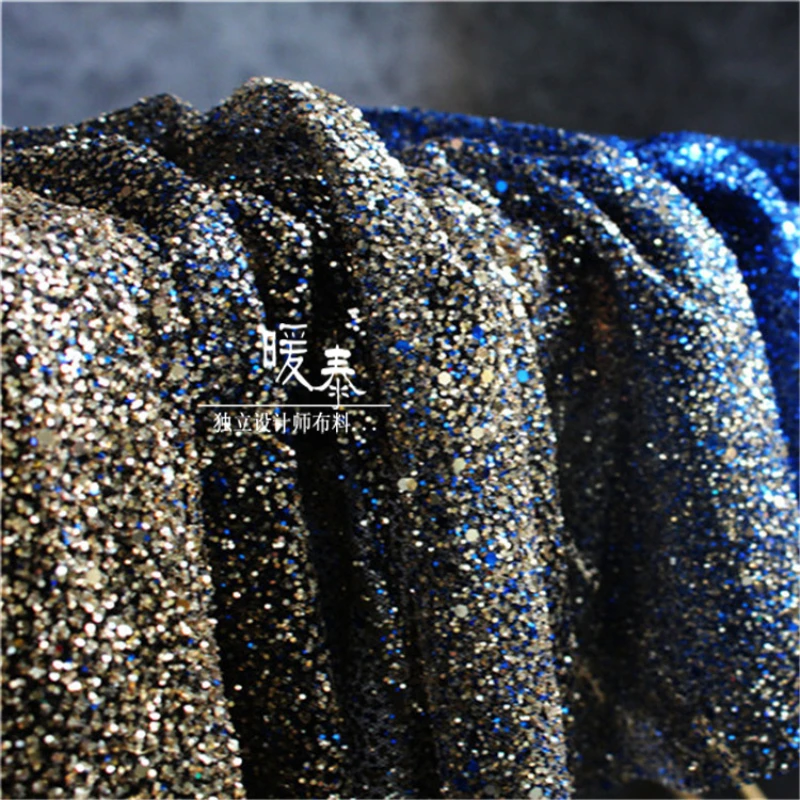 Sprinkled Gold Fabric for DIY Sewing Stage Background Decoration Design Dress Clothing Background Styling Cloth Wholesale