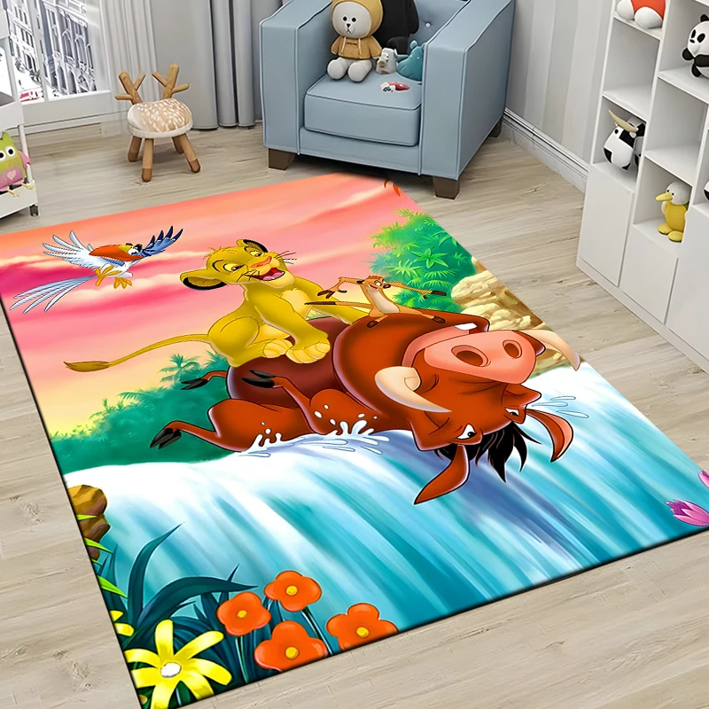 Disney The Lion King Area Rug,Carpet for Home Living Room Bedroom Sofa Doormat Kitchen Decor,Non-slip Floor Mat Area Rug