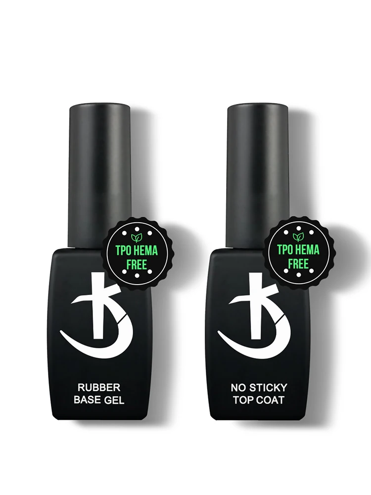 KODI JYJ Tpo Hema Free Gummibasis-Gelpolitur, 12 ml, kein Abwischen oben, hochglänzend, langlebig, Gellac, neue Formel, Nagelbasis und Decklack