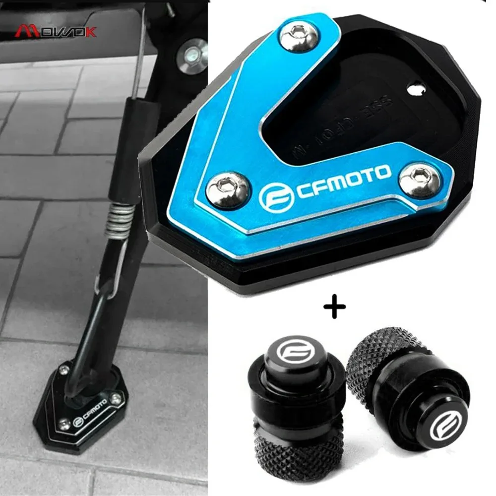 

For cfmoto 650MT 800MT 650TR-G 650 TR-G TRG Motorcycle CNC Tire valve caps Kickstand Foot Side Stand Extension Pad 650 MT 800 MT