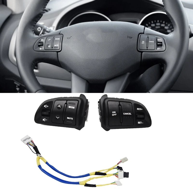 Car Steering Wheel Button With Heating Harness 96700-3W502 For Kia Sportage 2011-2016 Cruise Volume Control Switch Accessories