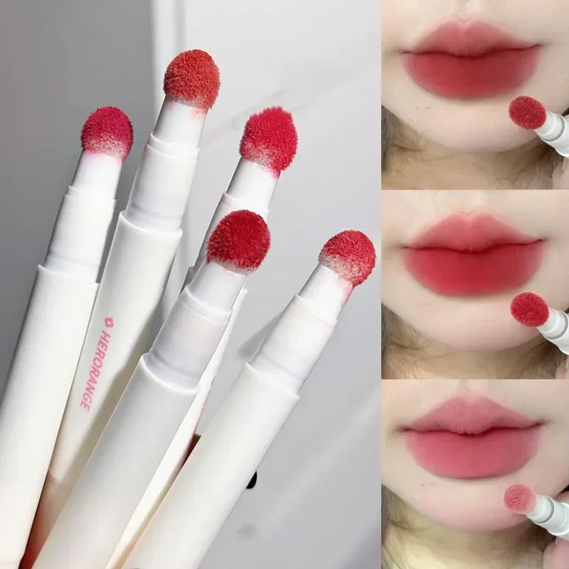 Flauschiger Samt weiche Lippen glasur flüssige Lippenstift creme nackt matt rosarot Pigment wasserdicht lang anhaltende Färbung Wange Lippen tönung Paste