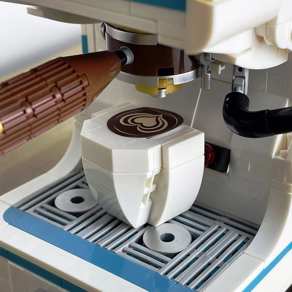 Classic Coffee Machine Model Mini Building Blocks Vintage Decoration Children Assemble Gift Toys Constructor Bricks Party Gifts