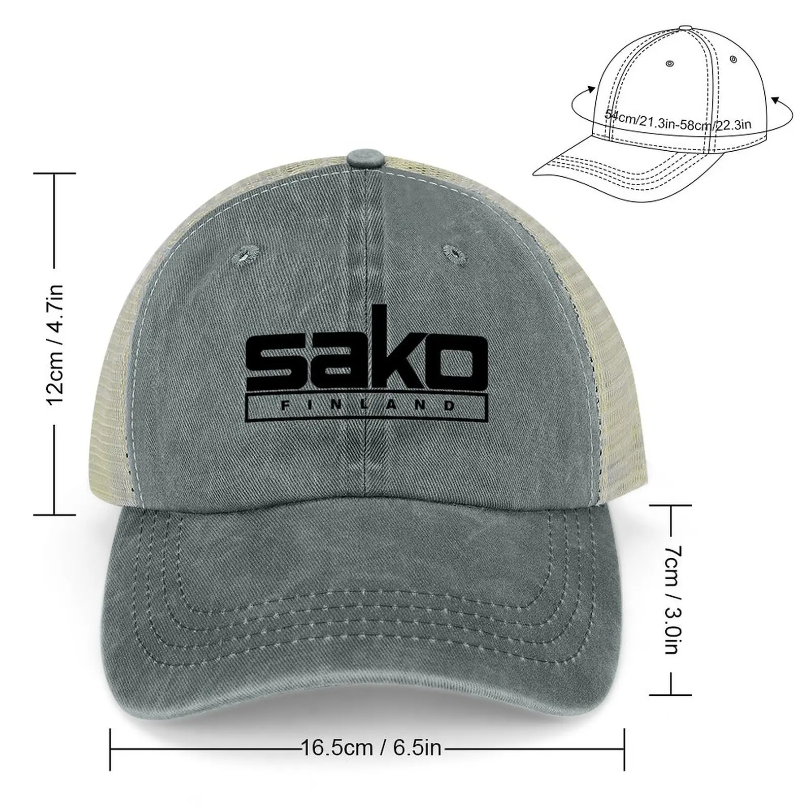 Sako Finland GUN IPSC USPSA UKPSA 3GUNS Tshirt Cowboy Hat Golf Cap Sports Caps Gentleman Hat Hats For Women Men's