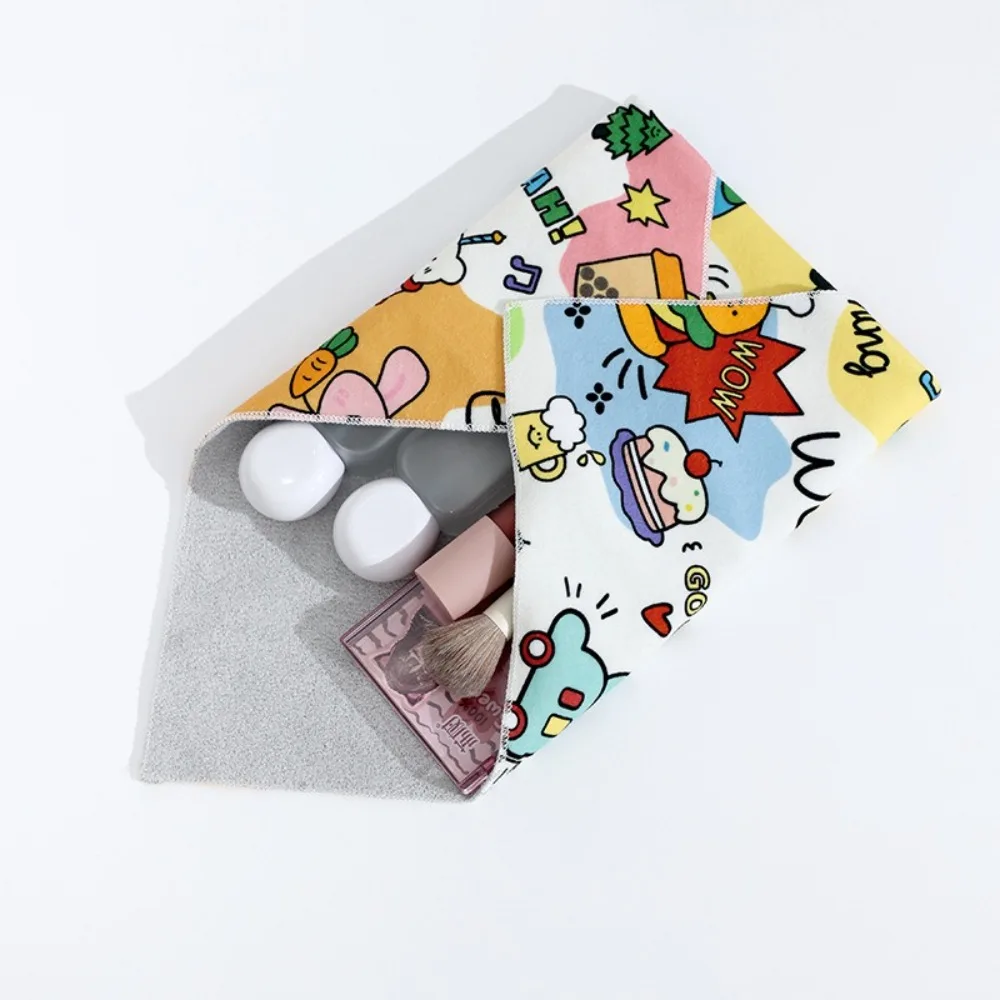 Reusable New Hundred Sticker Cloth Silent Square Protection Bag Camera Lens Organizer Cute Self-adhesive Laptop Bag