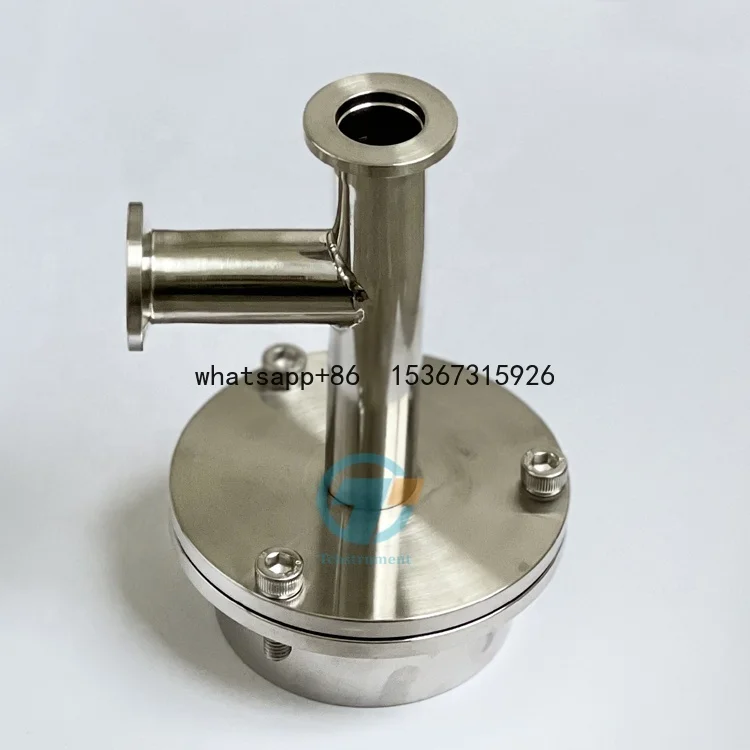 

KF-D25 High Vacuum Assembly flange with an extra KF-D16 fitting for tube furnace , flange with KF16 /25 ports