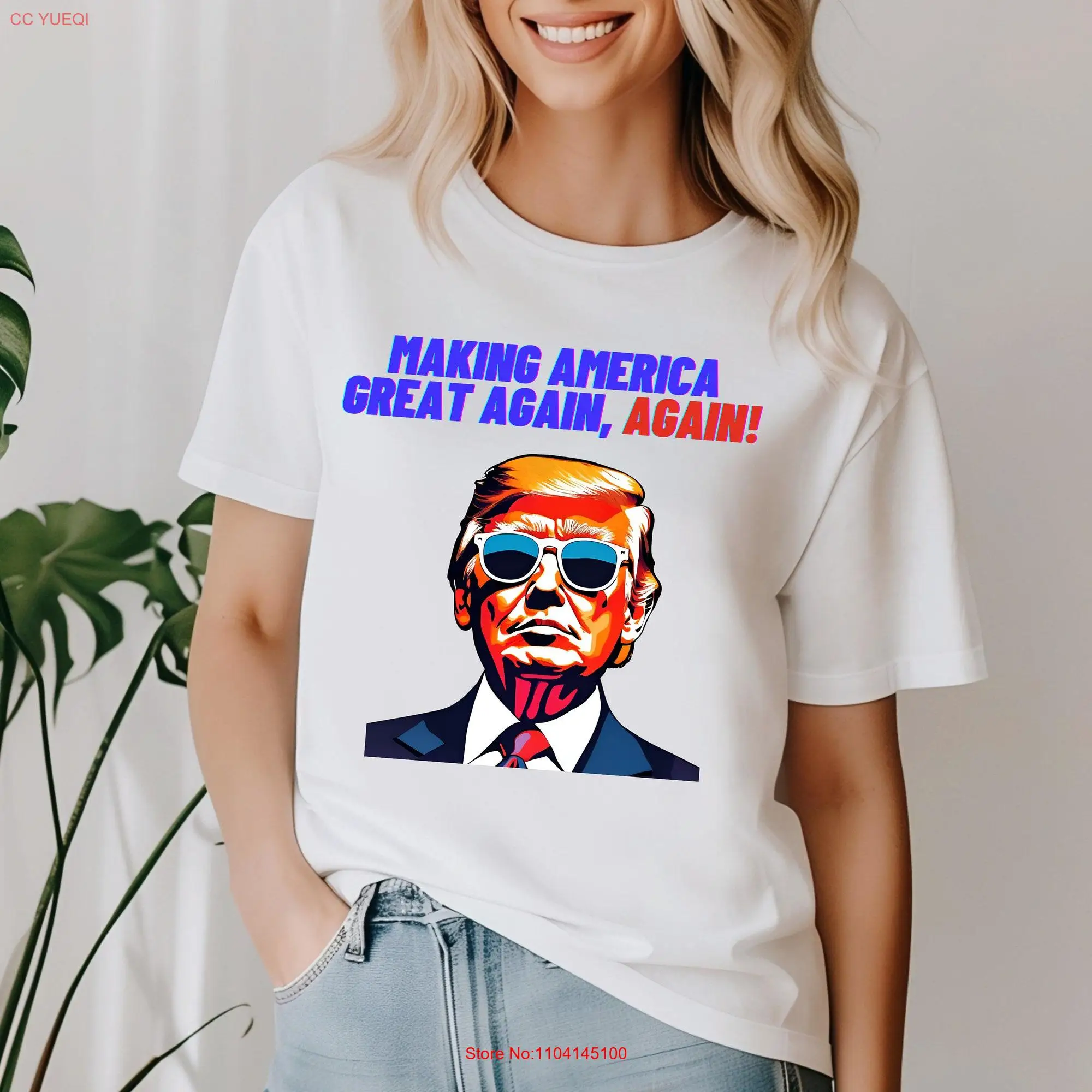 Make America Great Again T Shirt Wanted President Donald Trump Support Pop ArT long or short sleeves