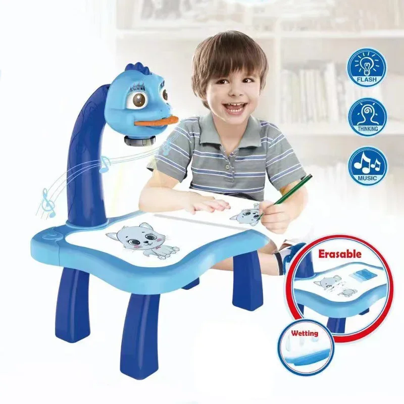 

Светодиодный проектор для рисования, художественный рисунок, детский настольный светильник, игрушка для детей, доска для рисования, стол, обучающие инструменты для рисования, игрушки