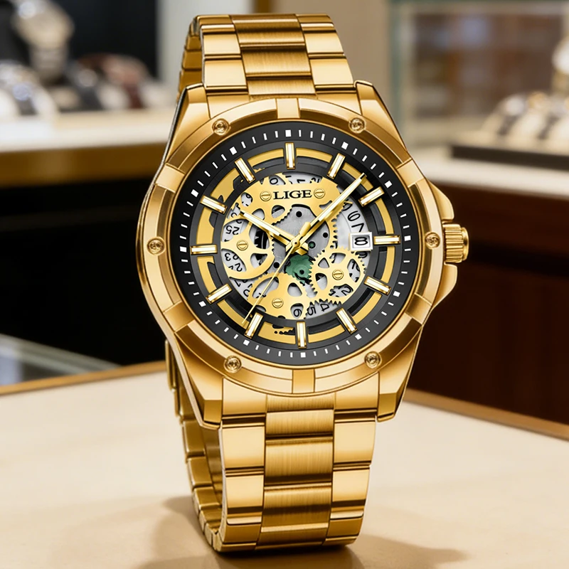

Мужские часы LIGE 2026: Оригинальные, люксовые, повседневные, модные, кварцевые, водонепроницаемые, светящиеся, из нержавеющей стали. Отличный подарок для мужчин.