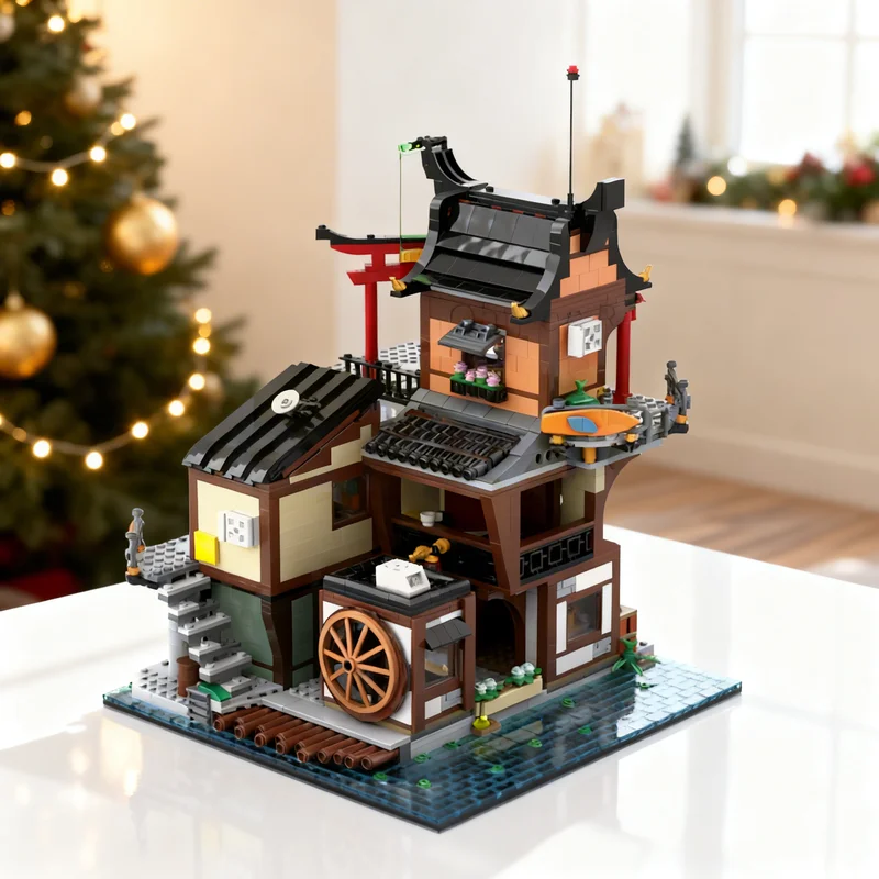 Kids Education Movies - 2049 個 MOC シティインナーコーナー V2 ニンジャザムービーモデルビルディングブロック建築おもちゃクリスマスギフト教育子供用レンガ