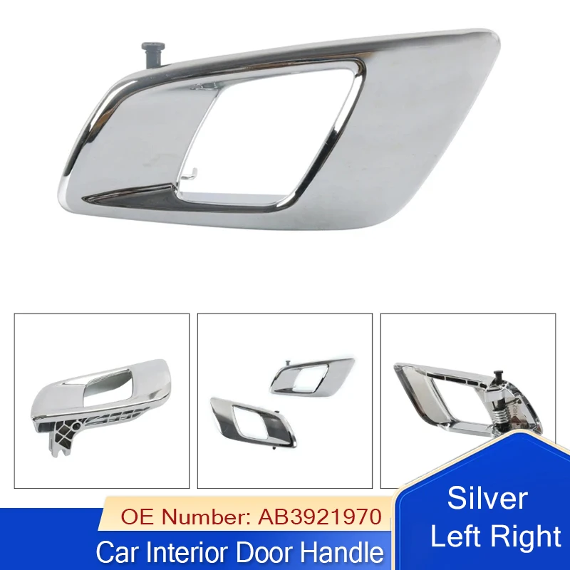 

2pcs Silver Grey Car Interior Door Handle Left Right For Ford Ranger 2012-2019 Everest 2015-2019 Mazda BT50 C051 AB3921970AB