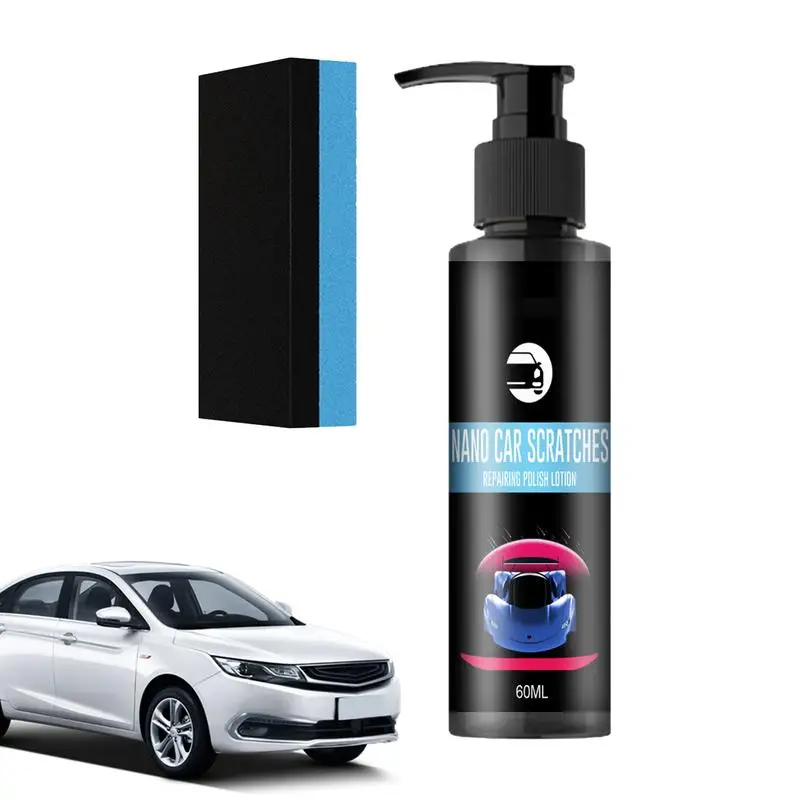 

Car Scratch Repair Auto Scratch Repair Polishing Agent 60ml High Protection Car Polish Fluid with Sponge High Gloss Car Coat