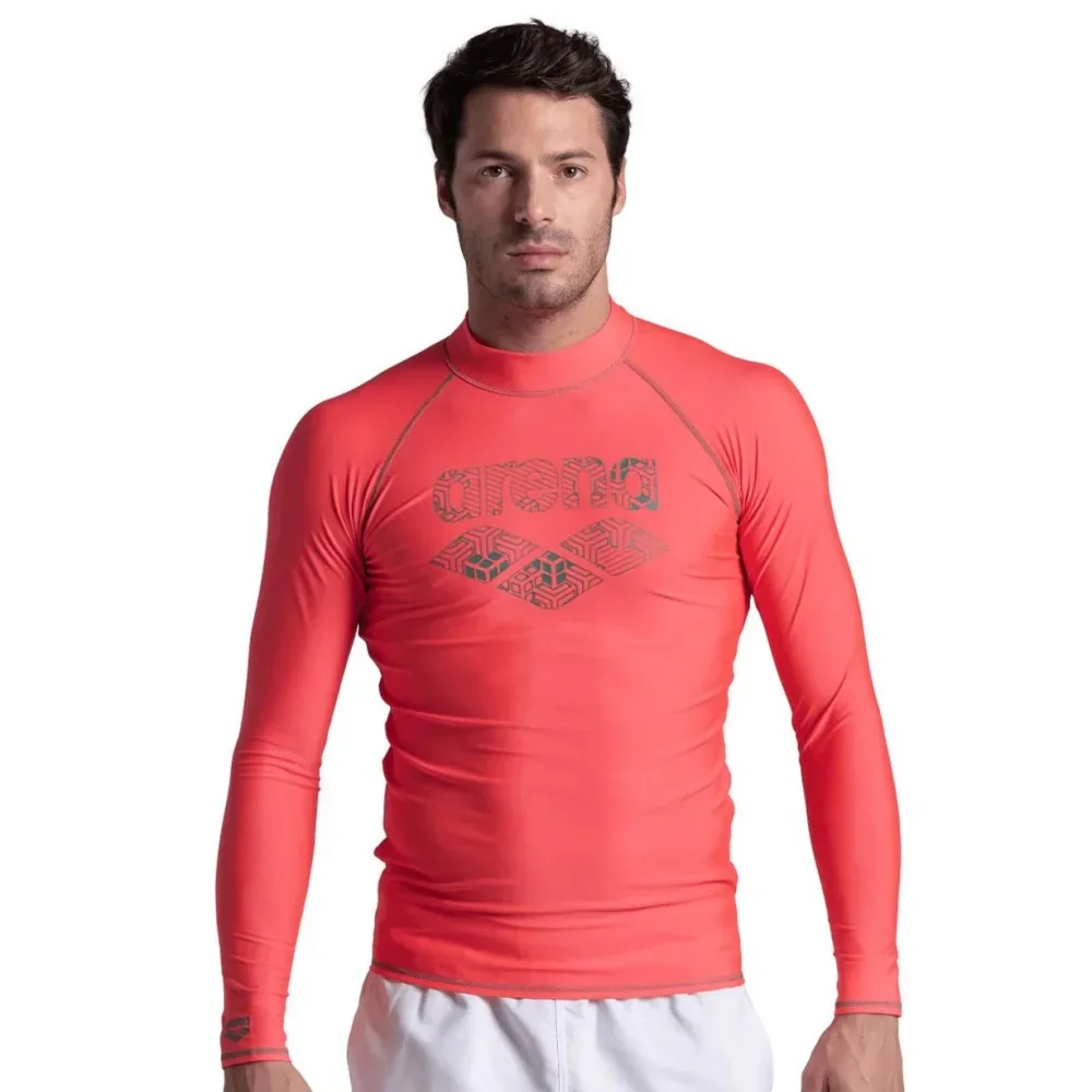 Men's Surf Suit Long Sleeve Rashguard Sun UV Protection Shirt Basic Skin Surfing Diving Swimming Sports Rash Guards Clothes 2026