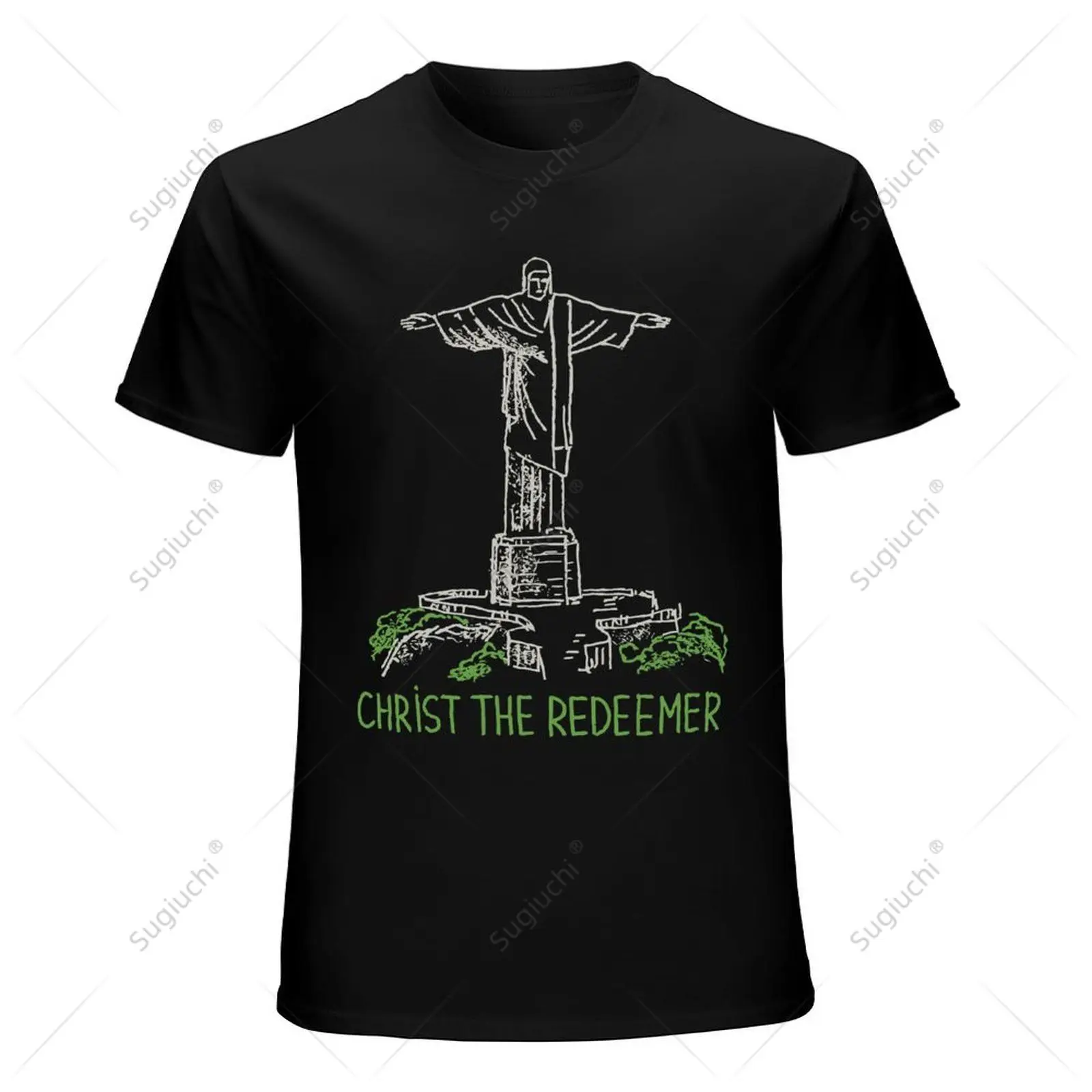 Unisex Men Christ The Redeemer Rio Brazil for Rio De Janeiro Tshirt Tees T Shirts Women Boys 100% Cotton T-Shirt