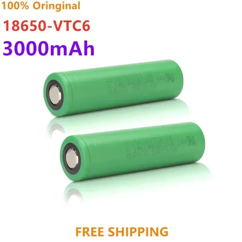 VTC6 3.7V 3000mAh Rechargeable Li-ion Battery 18650 for Sony US18650VTC6 30A Toys Flashlight Tools·1=-+++++++++