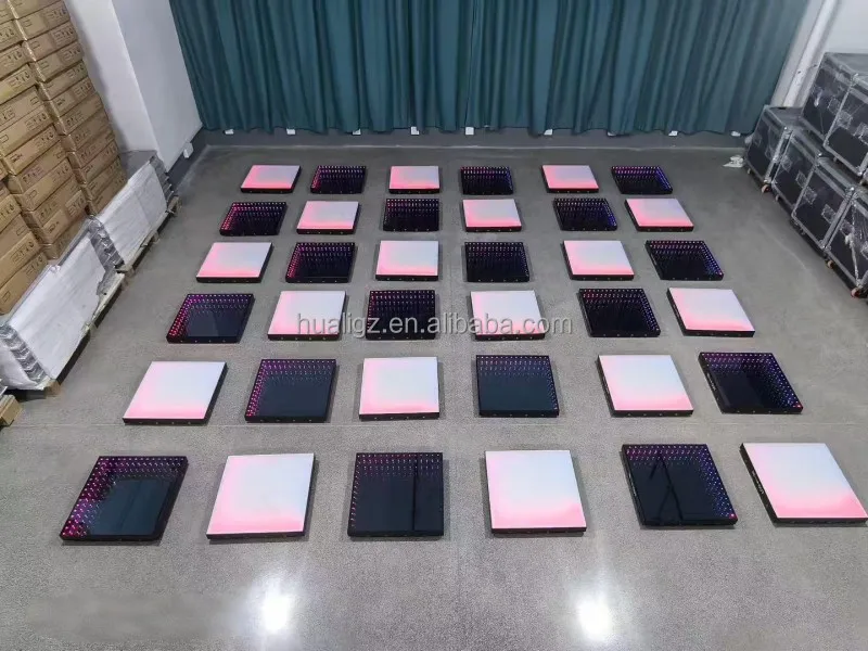Battery Powered Stage Lighting Magnetic 3D LED Stage Floor LED Dancing Floor Led Dance Floor for Wedding Party Clubnight
