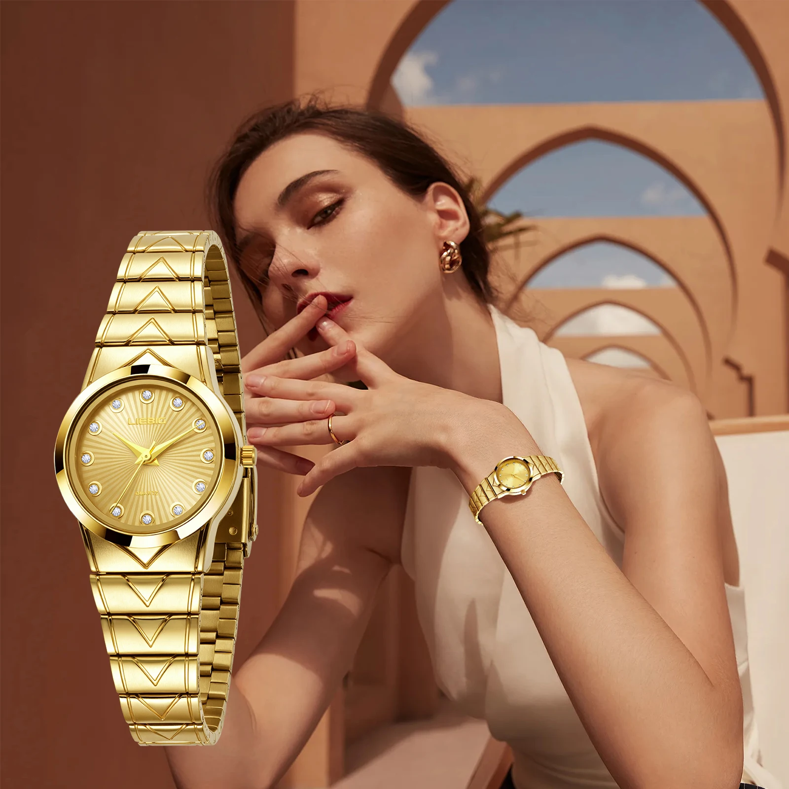 

LIEBIG модные роскошные кварцевые часы для женщин, спортивные простые водонепроницаемые наручные часы для женщин на открытом воздухе, Relógio Feminino