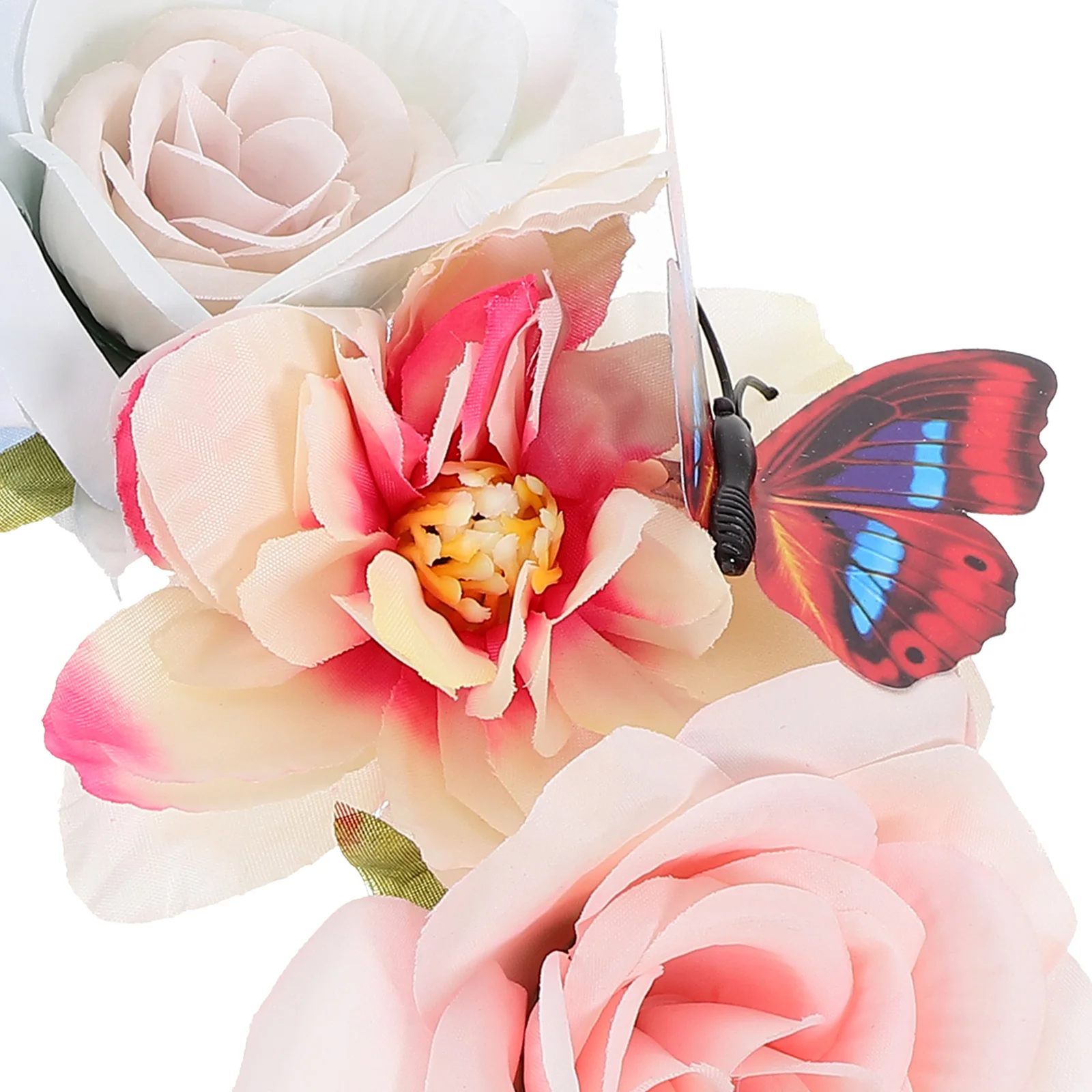 

Floral Headband Butterfly Hair Accessory Lifelike Flower Design Bohemian Headpiece for Vacation Photoshoot Party Prom Gift