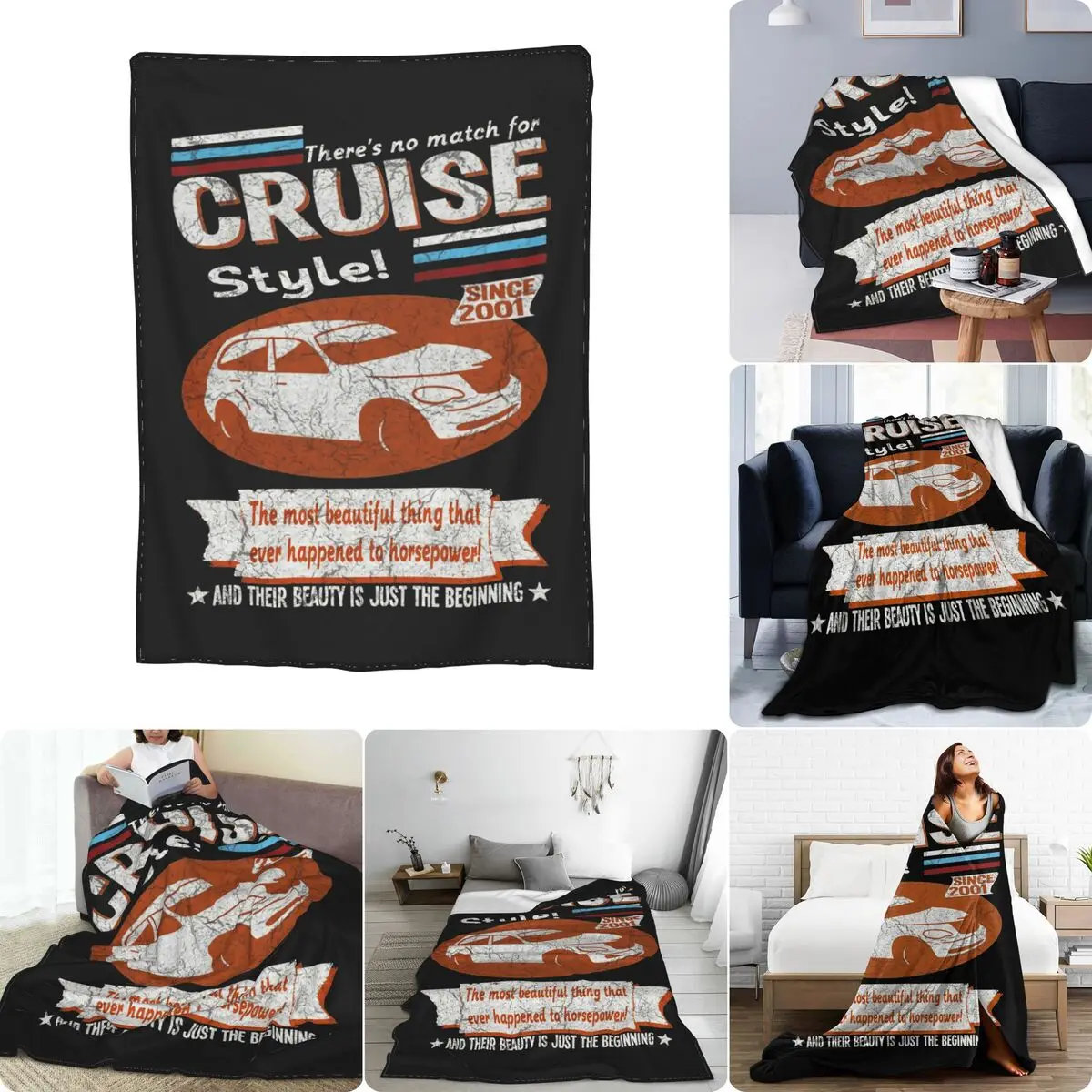 Chrysler Pt Cruiser 2001 Retro Style Car Ultra-Soft Micro Fleece Blanket Warm Textile High-Grade Machine Washable