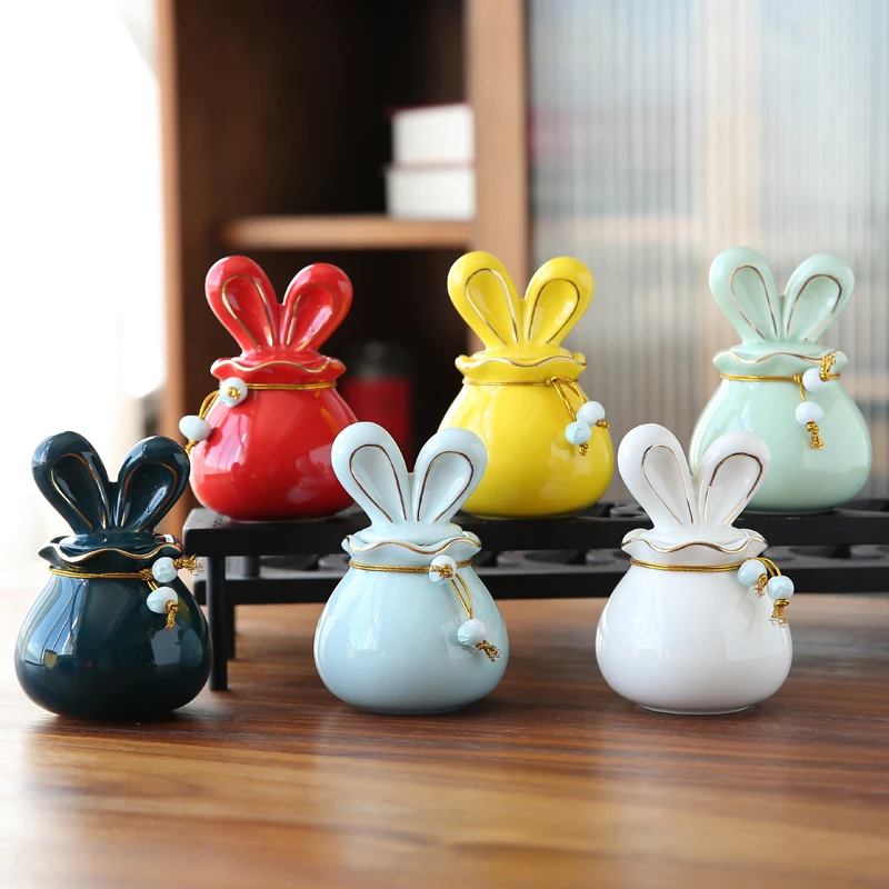 Mascot Rabbit Canister Rabbit Master Sealed Canister Storage Canister Pet Bone Ash Hair Bone Storage Canister
