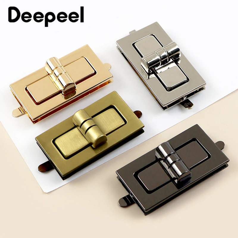

2/5Sets Metal Twist Turn Lock Snap Clasp Locks for Wallet Handbag Buckle Closure Latch DIY Leather Crafts Hardware Accessories