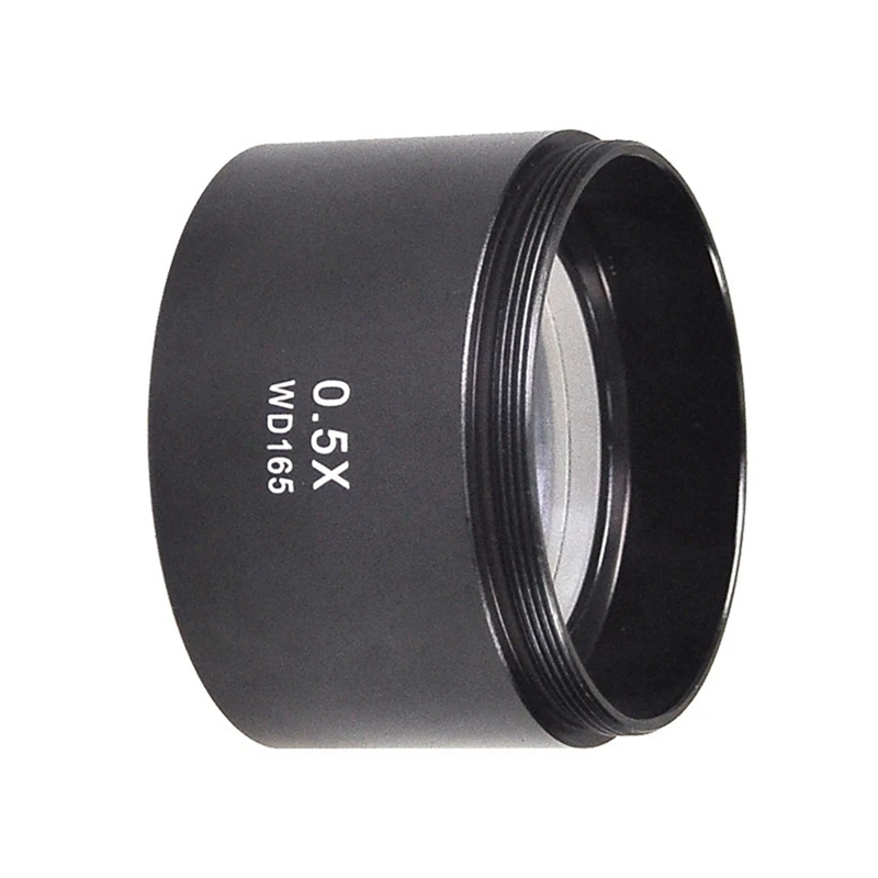 Y51A-WD165 0.5X 0.7X WD120 Microscope Glass Lens Barlow Lens Mounting Thread Microscopio Camera Objective Lens