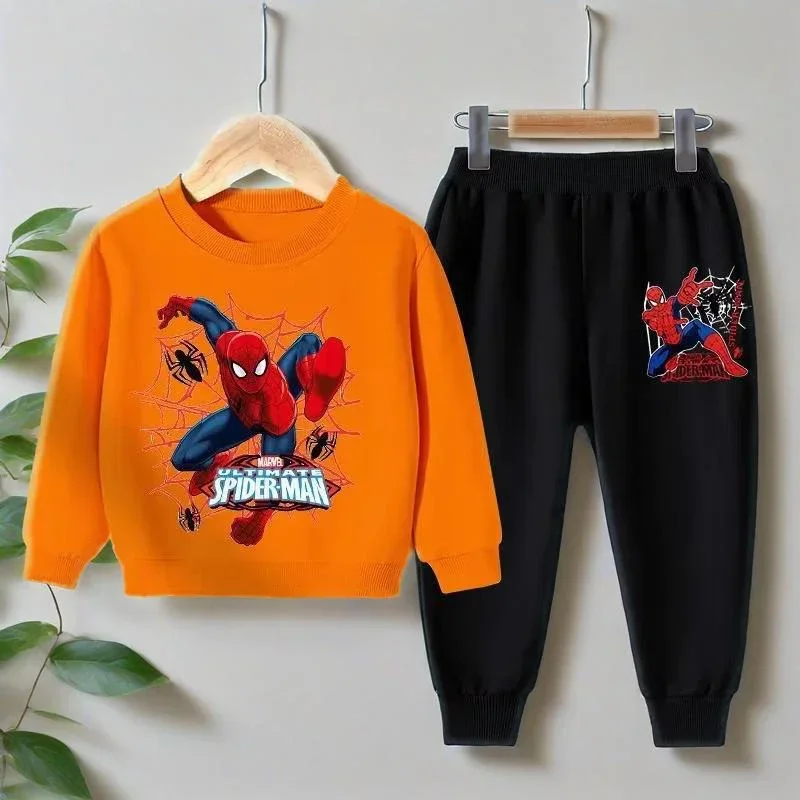 2025 Nuovi bambini Felpe casual Ragazzi Bambino Cartoon Abbigliamento Girocollo Stampa comica Pullover Pantaloni 2 pezzi Tute a maniche lunghe