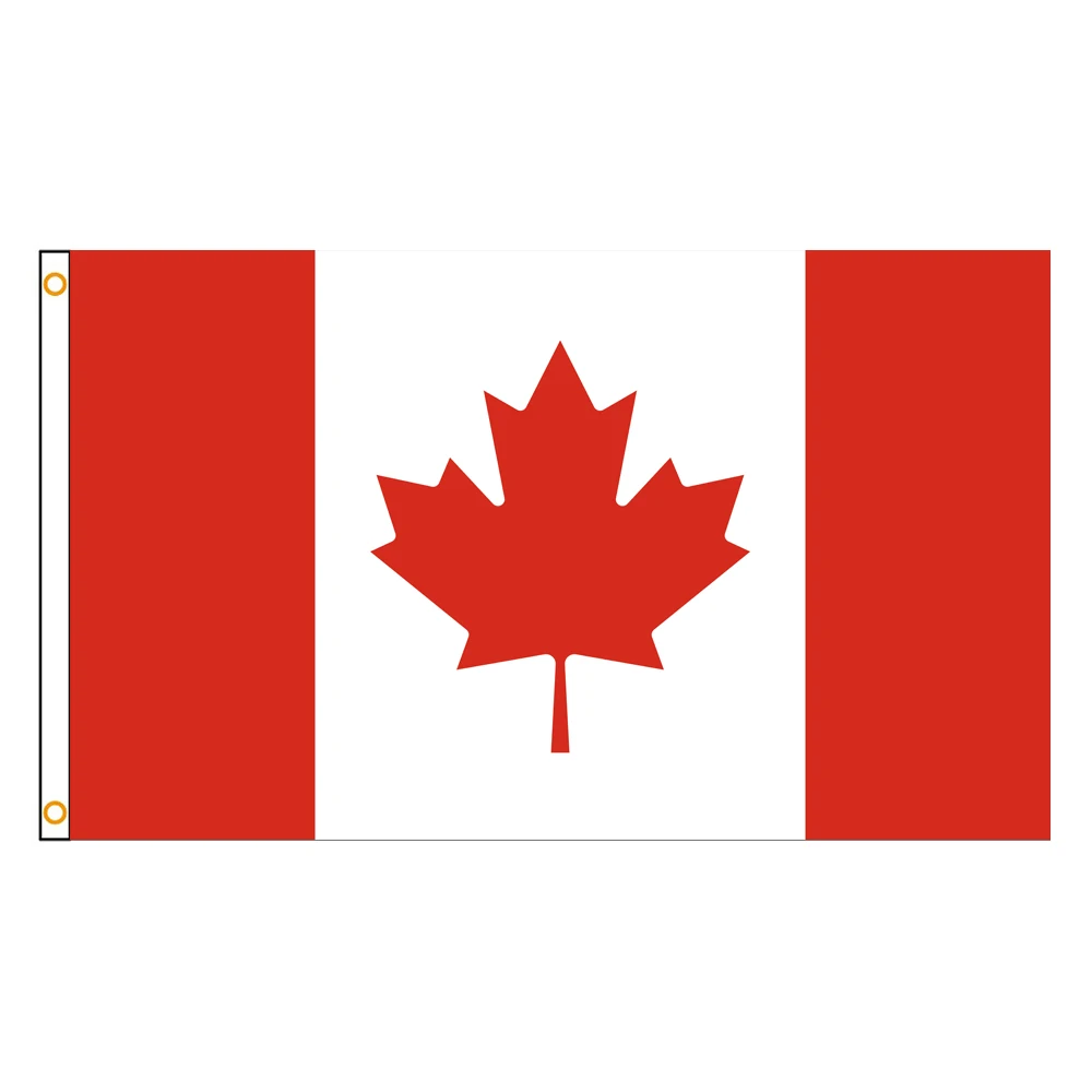 3x5 Ft Canada Flag Vivid Color and Fade proof Canvas kanata Flags Polyester with Brass Grommets 3 X 5 Ft
