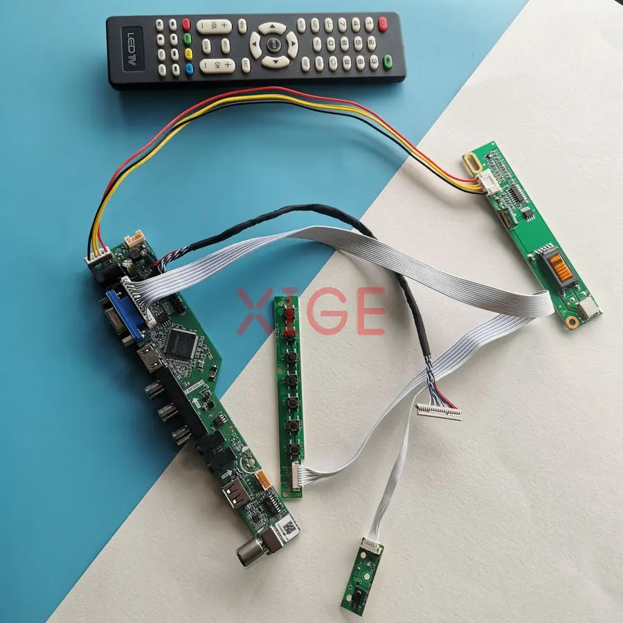 

Monitor Controller Board Fit LQ141X1LH43 CLAA141XC01 L141X1 HT14X11 20 Pin LVDS 1024*768 1024x768 1-CCFL USB+AV+VGA+HDMI DIY Kit