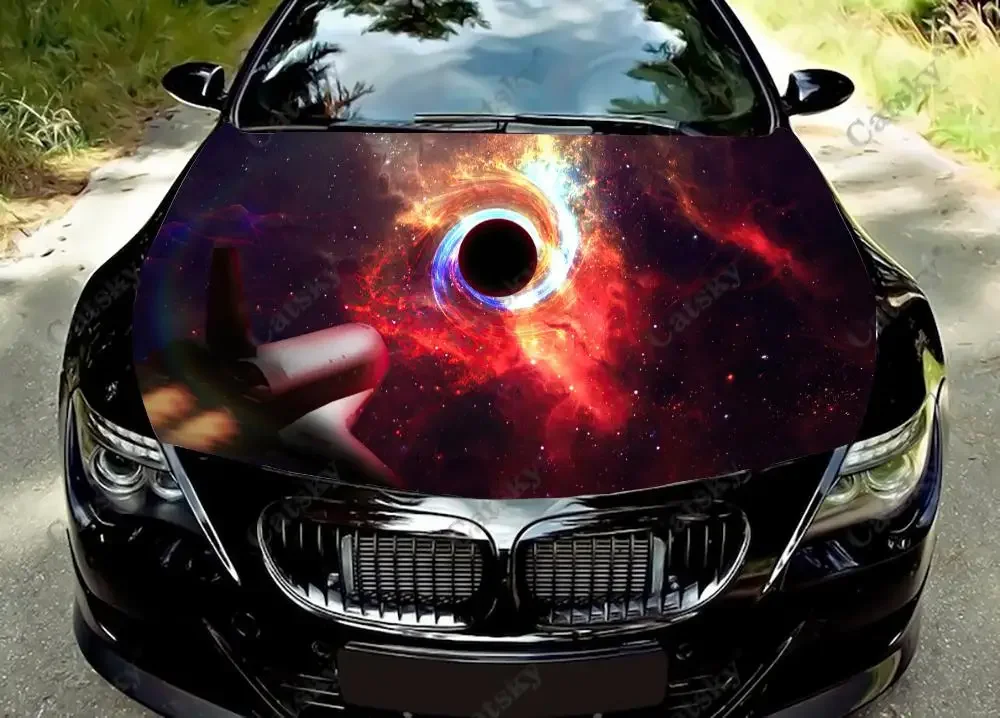 

Black Hole Starry Sky Galaxy Car Hood Vinyl Sticker Wrap Cover Film Engine Decal Custom Auto Accessories Decoration Protect Gift