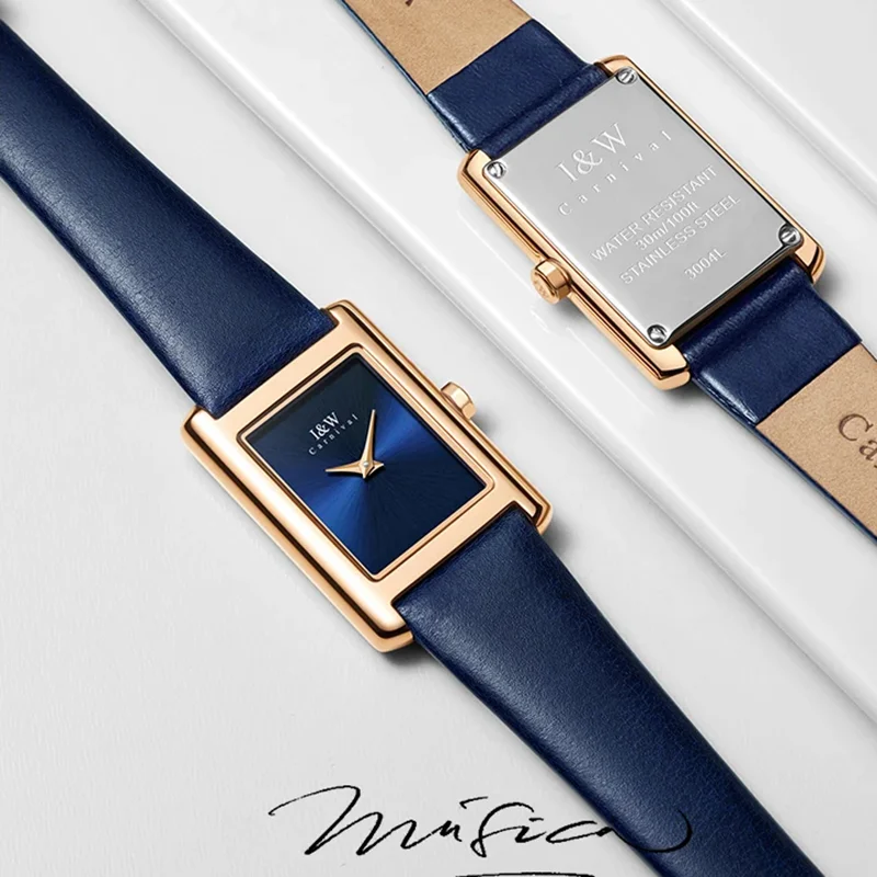 I & w carnaval ultra fino reló - Luxury Watch With Leather Strap avaliação e preço