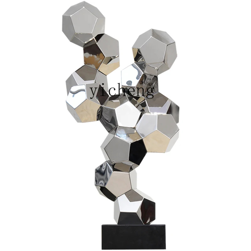 

TQH Hotel Lobby Lobby Creative Abstract Sculpture Crafts Office Entrance Aisle Modern Floor Metal Ornament