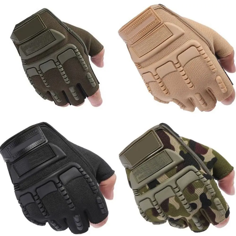 1 Pair High Quality Motorcycle Gloves Anti-Slip Half Finger Mittens Wear-Resistant Fingerless Men\'S Gloves