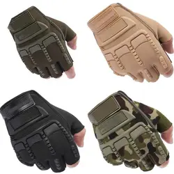 Guantes de motocicleta antideslizantes para hombre, manoplas de medio dedo, resistentes al desgaste, de alta calidad, 1 par